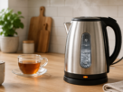 Chaleira elétrica em cozinha moderna